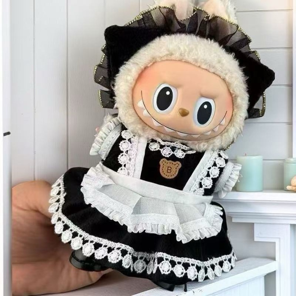 Black and White Plush Doll